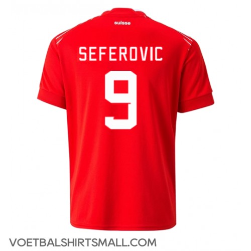 Zwitserland Haris Seferovic #9 Voetbalkleding Thuisshirt WK 2022 Korte Mouwen